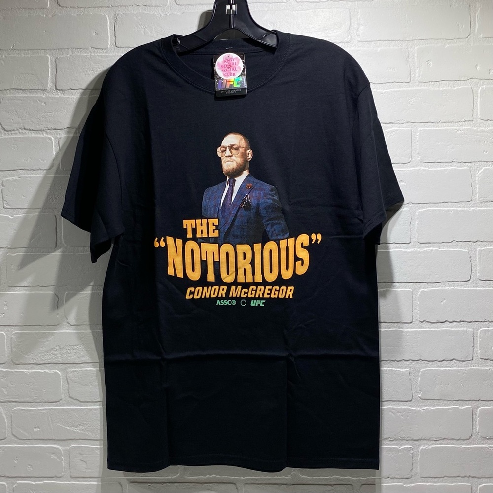 NEW - Anti Social Social Club - Conor McGregor UFC Tee Shirt - Black - MEDIUM